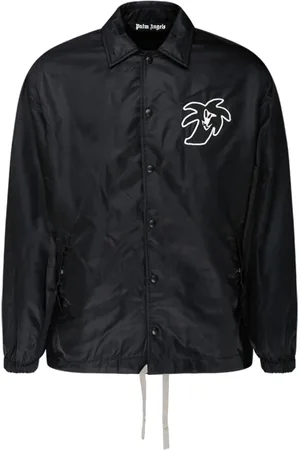 Palm Angels Jakke, Herre, Sort, S, Bomuld, Sort Bomuld Letvægtsjakke