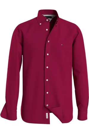 Tommy Hilfiger Skjorte, Herre, Rød, XL, Bomuld, Royal Berry Bomuldsskjorte