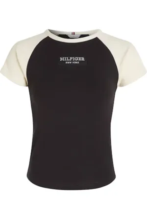 Tommy Hilfiger Top, Dame, Sort, M, Sorte T-shirts og Polos