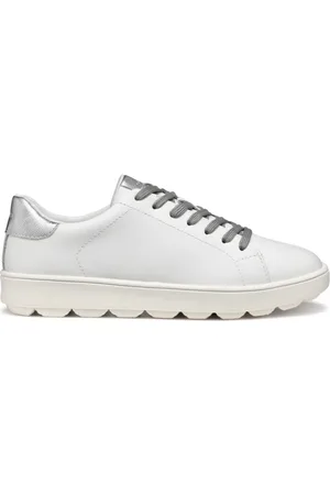 Geox Sko, Dame, Hvid, 38 EU, Læder, Hvide Fritidssneakers til Kvinder