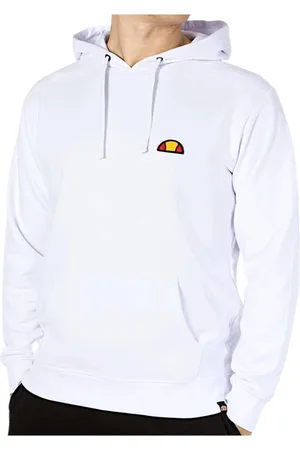 Ellesse Sweathshirts & Hoodies, Herre, Hvid, XL, Hvid hættetrøje med patch-logo