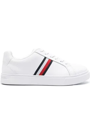Tommy Hilfiger Sko, Herre, Hvid, 42 EU, Afslappede Sneakers til Mænd og Kvinder
