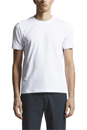 PESERICO SIGN Top, Herre, Hvid, M, Bomuld, T-shirt i blød bomuld jersey
