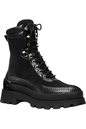 Michael Kors Sko, Dame, Sort, 40 EU, Sort Snørestøvle Rowan Stil