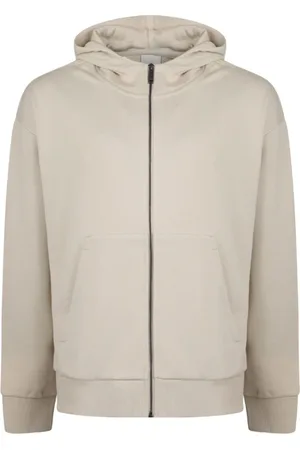 Calvin Klein Sweathshirts & Hoodies, Herre, Brun, S, Uld, Havregryn Hættetrøjer