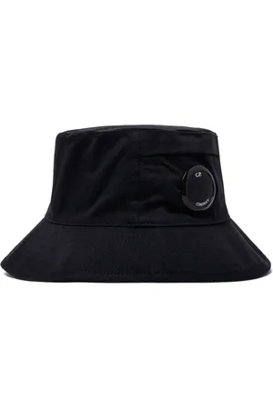 C.P. Company Tilbehør, Herre, Sort, 2XS, Bomuld, Sort bucket hat med logo patch