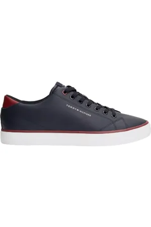Tommy Hilfiger Sko, Herre, Blå, 47 EU, Afslappede Sneakers til Mænd og Kvinder