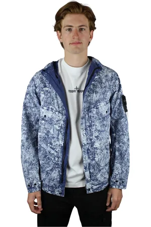 Stone Island Jakke, Herre, Blå, XL, Blå Pigment Paracadute Jakke