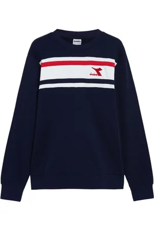 Diadora Sweathshirts & Hoodies, Herre, Blå, XL, Bomuld, Blå Bomuld Crew Slam Sweatshirt