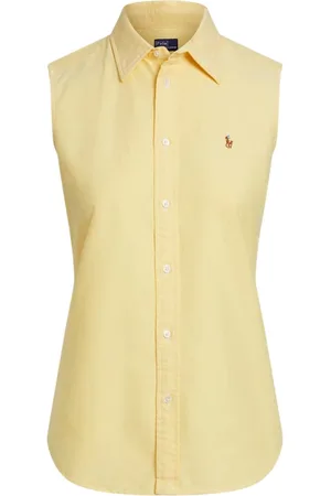 Ralph Lauren Bluser & Skjorter, Dame, Gul, L, Bomuld, Bomuld T-shirt