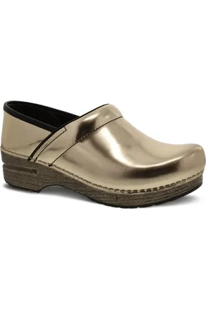 Dansko Sko, Dame, Gul, 39 EU, Uld, Guld Læder Slip-On Træsko