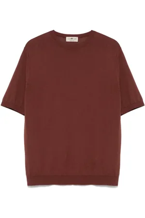 IRISH CRONE Top, Herre, Brun, M, Brun Crew Neck T-shirts og Polos
