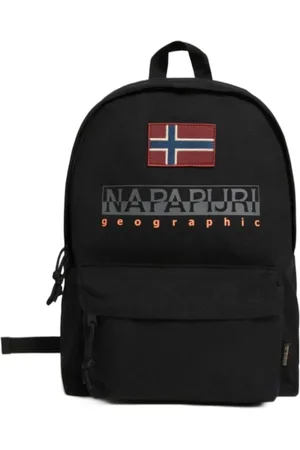 Napapijri Taske, Herre, Sort, ONE SIZE, Bomuld, Sort Bomuld Rygsæk med Logo