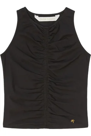 Palm Angels Top, Dame, Sort, M, Rouched Top Sort