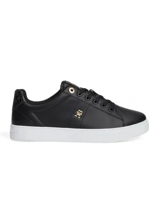 Tommy Hilfiger Sko, Dame, Sort, 41 EU, Læder, Sorte Læder Sneakers
