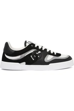 Dolce & Gabbana Sko, Herre, Flerfarvet, 42 1/2 EU, Sort Portofino Sneakers Mesh Panel Design