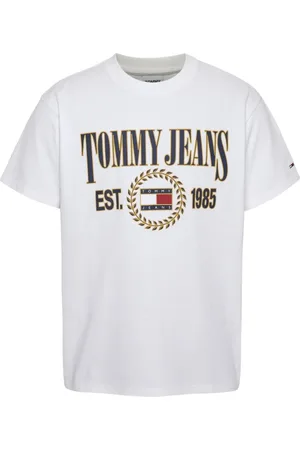 Tommy Hilfiger Top, Herre, Hvid, S, Bomuld, Logo Front Bomuld T-shirt Hvid