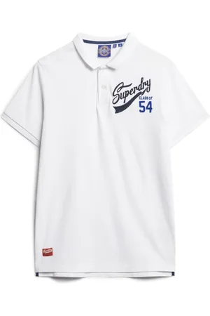 Superdry Top, Herre, Hvid, L, Klassisk Fit Applique Polo Skjorte Hvid