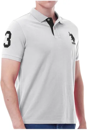 U.S. Polo Assn. Top, Herre, Hvid, L, Bomuld, Hvid Bomulds T-shirt med Logo