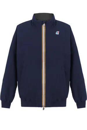 K-Way Jakke, Herre, Blå, 2XL, Uld, Varm Vendbar Jakke til Mænd
