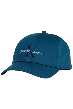 Calvin Klein Tilbehør, Herre, Blå, ONE SIZE, Bomuld, Onyx Cap med Logo Broderi