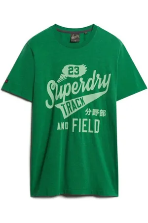 Superdry Top, Herre, Grøn, XL, Bomuld, Vintage Grafisk Collage T-shirt Grøn Bomuld