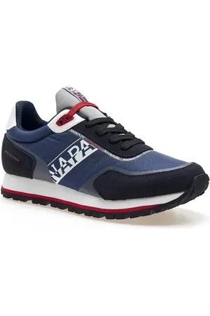 Napapijri Sko, Herre, Blå, 44 EU, Læder, Blå Læder Sneakers F2Lotus01/Ris