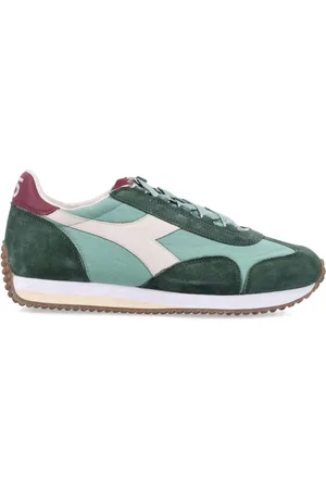 Diadora Sko, Herre, Grøn, 45 EU, Grønne Snøresko med Appliqué Logo
