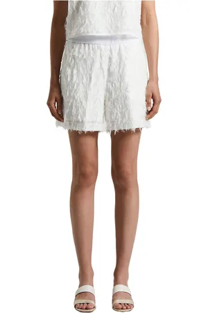 PESERICO SIGN Shorts, Dame, Hvid, L, Organza, Fil coupé organza shorts