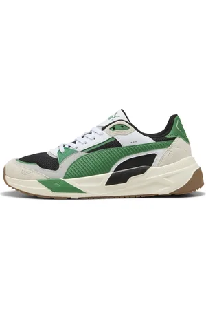 PUMA Sko, Herre, Flerfarvet, 43 EU, Læder, Grøn Sneaker til Mænd