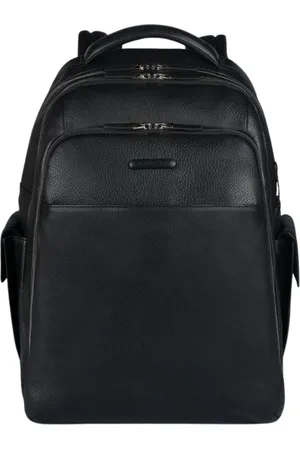Piquadro Taske, Dame, Sort, ONE SIZE, Læder, Sort Unisex Laptop Taske med Flere Rum