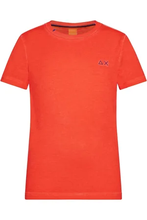 sun68 Top, Herre, Rød, XL, Bomuld, Rød Bomuld Special Dyed T-Shirt