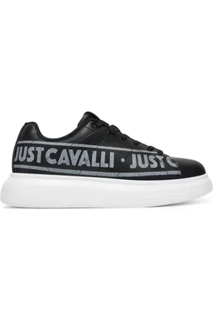 Roberto Cavalli Sko, Herre, Sort, 40 EU, Læder, Sorte Læder Sneakers