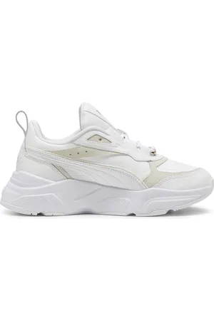 PUMA Sko, Dame, Hvid, 39 EU, Læder, Lux Hvide Sneakers til Kvinder