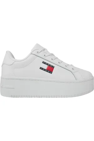 Tommy Hilfiger Sko, Dame, Hvid, 41 EU, Afslappede Sneakers til Mænd og Kvinder