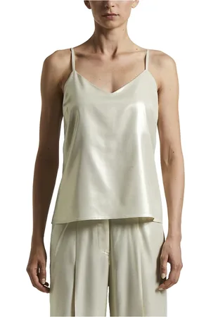 PESERICO SIGN Top, Dame, , 2XS, Uld, Flowing lamineret viskose twill top