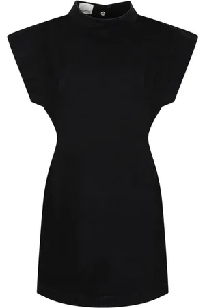 Isabel Marant Kjole, Dame, Sort, M, Denim, Sort Nina Kjole, Stretch Denim, Ærmeløs