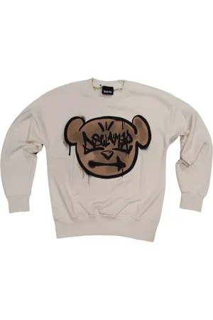 DISCLAIMER Sweathshirts & Hoodies, Herre, , XS, Bomuld, Graffiti Print Sweater Hvid Mælk