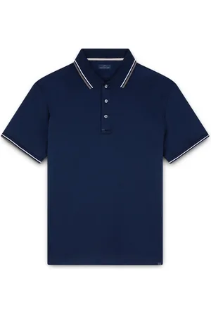 Paul & Shark Top, Herre, Blå, L, Bomuld, Stribet Trimmet Bomuldspolo