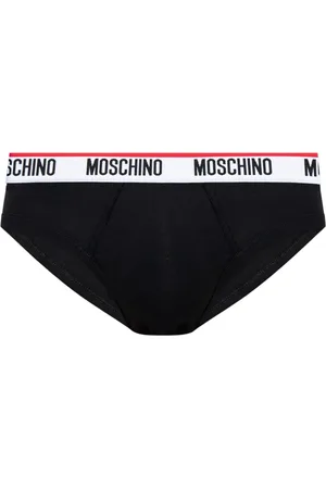 Moschino Undertøj, Herre, Sort, S, Bomuld, Underbear Slip Stretch Bomuld Pakke med 2