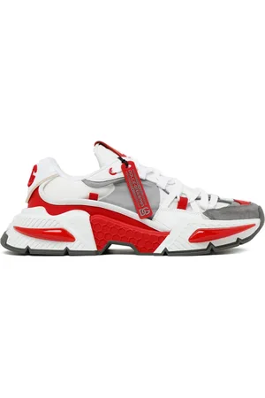 Dolce & Gabbana Sko, Herre, Flerfarvet, 40 EU, Læder, Hvide og røde læder Airmaster Sneakers