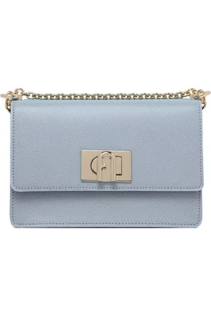 Furla Taske, Dame, Blå, ONE SIZE, Uld, Lysblå Læder Skuldertaske