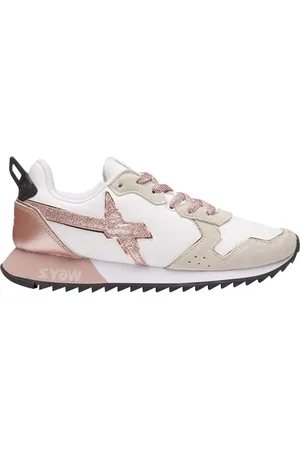 W6YZ Sko, Dame, Flerfarvet, 36 EU, Læder, Hvide Jet Sneakers til Kvinder