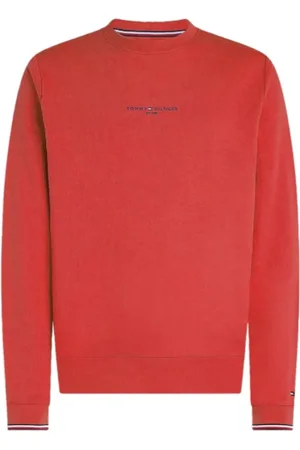 Tommy Hilfiger Sweathshirts & Hoodies, Herre, Rød, L, Uld, Stilfulde Sweaters Kollektion