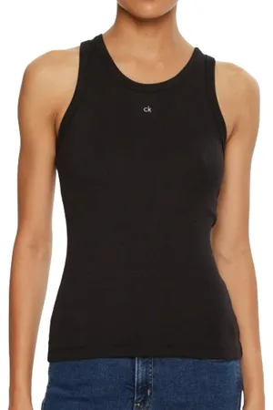 Calvin Klein Top, Dame, Sort, XS, Sort Logo Tank Top