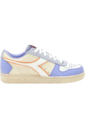 Diadora Sko, Dame, Lilla, 38 EU, Læder, Lilla Læder Lav Top Basketball Sneaker