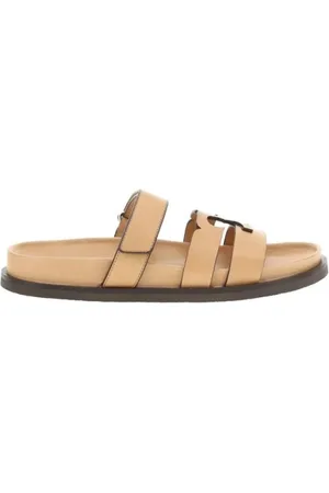 Tory Burch Sko, Dame, , 36 1/2 EU, Læder, Flade Læder Slide Sandaler Behagelige