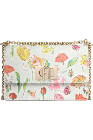Furla Taske, Dame, Flerfarvet, ONE SIZE, Uld, Blomstret Mini Skuldertaske