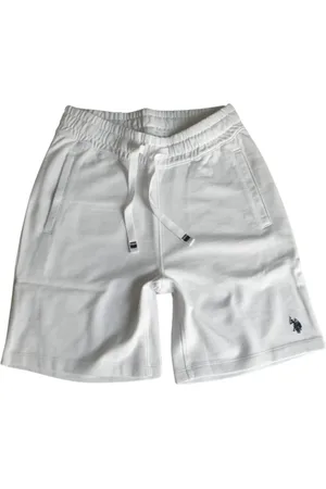 U.S. Polo Assn. Shorts, Herre, Hvid, M, Bomuld, Hvide bomulds terry bukser lavet i Bangladesh