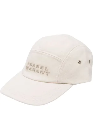 Isabel Marant Tilbehør, Dame, , 57 CM, Ecru Cap med Ventilationshuller